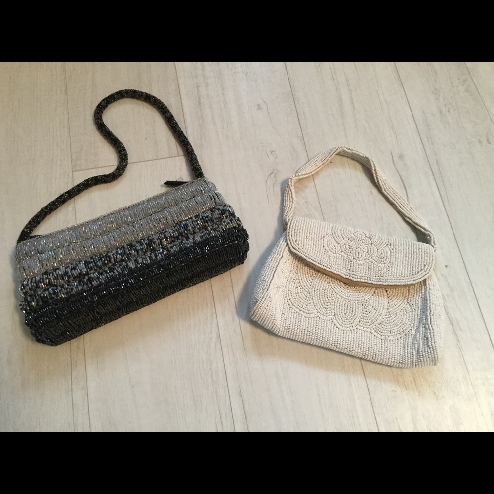 Vintage Hand Beaded Bag & Lancôme Bag